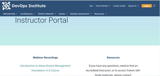 Instructor Portal Screenshot